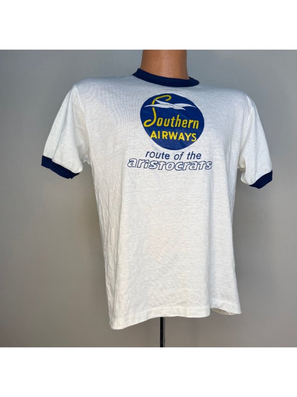 Vintage 1980s Southern Airways Route of the Aristocats T-Shirt, Hanes Ringer Tee